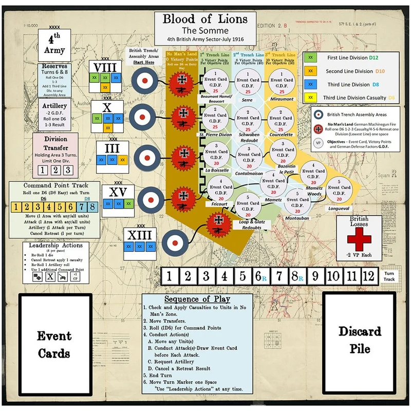 Blood of Lions - The Somme – 4th British Amy Sector - July 1916