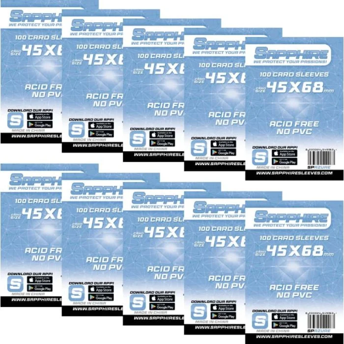10X 100 Bustine Sapphire AZURE 45x68 | Mythic Bundle