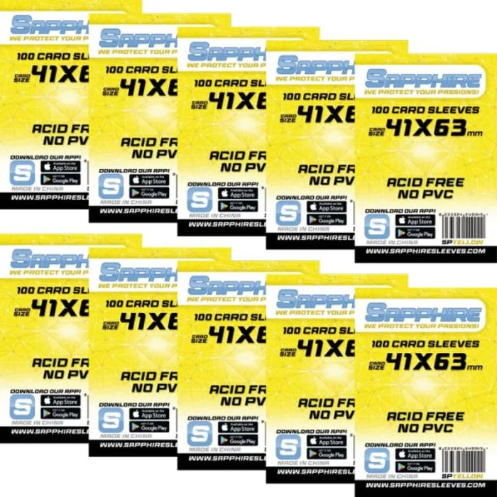 10x 100 Bustine Sapphire YELLOW 41x63 | Mythic Bundle
