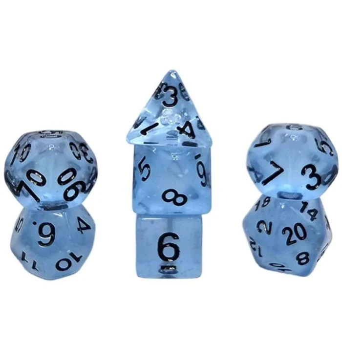 Set di 7 Dadi Glow - Blue Sky