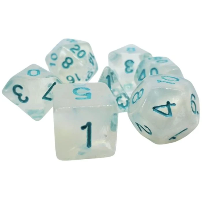 Set di 7 Dadi Transparenti- Frosted Princess