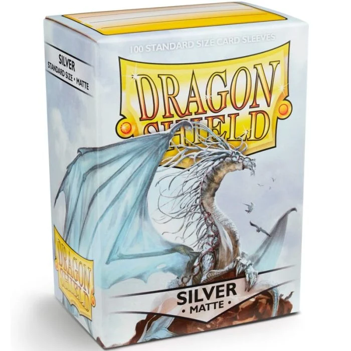 100 Bustine Standard Dragon Shield Matte Sleeves - SILVER