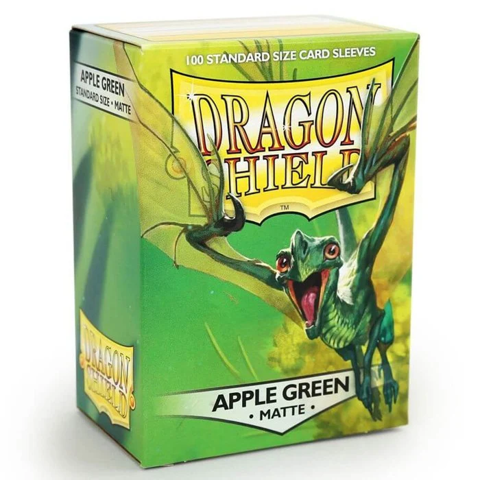 100 Bustine Standard Dragon Shield Matte Sleeves - APPLE GREEN