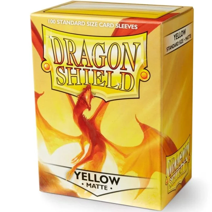 100 Bustine Standard Dragon Shield Matte Sleeves - YELLOW