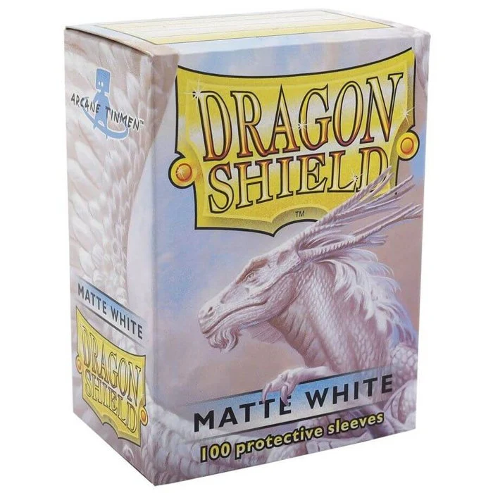 100 Bustine Standard Dragon Shield Matte Sleeves - WHITE