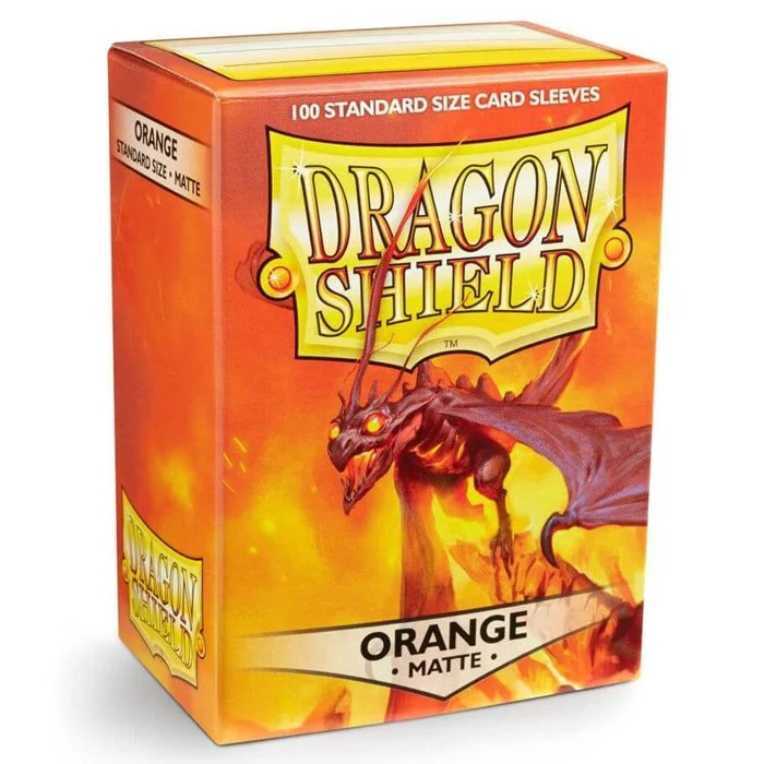 100 Bustine Standard Dragon Shield Matte Sleeves - ORANGE