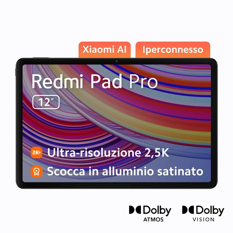 Xiaomi Redmi Pad Pad Pro Qualcomm Snapdragon 128 GB 30,7 cm (12.1") 6 GB Wi-Fi 6 (802.11ax) Android 14 Grafite, Grigio