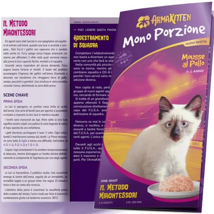 ArmaKitten MonoPorzione - Il Metodo Miaontessori - Mousse al Pollo / 0-1 anno