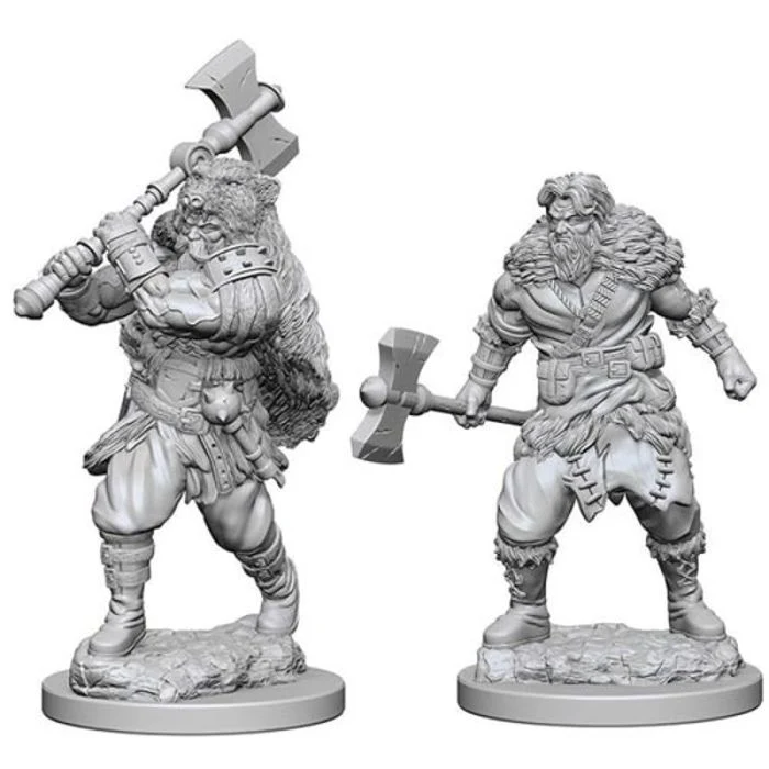 Barbaro Umano Maschio - 2 Miniature D&D Nolzur's Marvelous