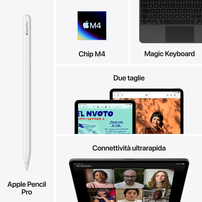 Apple iPad Air 13'' Wi-Fi + Cellular 128GB - Grigio Siderale
