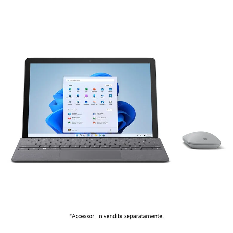 Microsoft Surface Go 3 – 10,5" Processore dual-core Intel® Pentium® Gold 6500Y 4GB/64GB Wi-Fi Platino