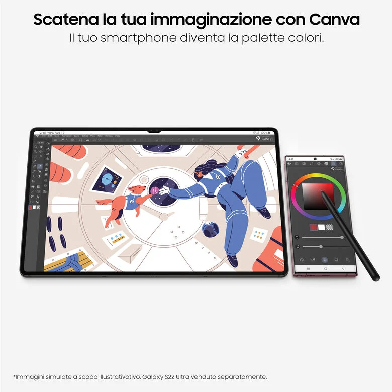 Samsung Galaxy Tab S8+ Galaxy Tab S8+ Tablet Android 12.4 Pollici 5G RAM 8 GB 256 GB Tablet Android 12 Graphite
