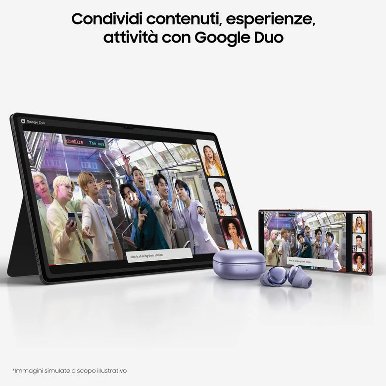 Samsung Galaxy Tab S8+ Galaxy Tab S8+ Tablet Android 12.4 Pollici 5G RAM 8 GB 256 GB Tablet Android 12 Graphite
