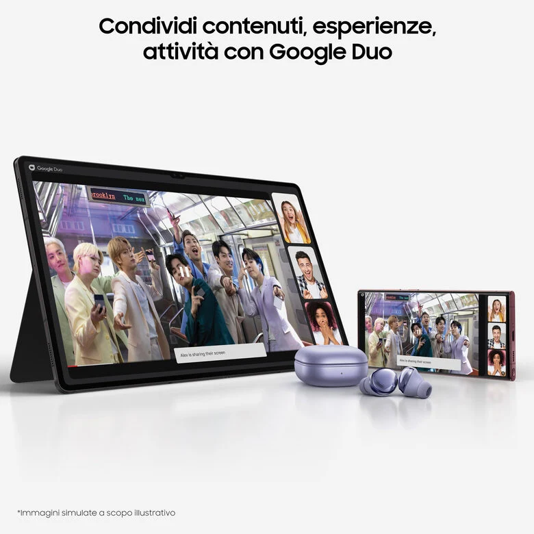 Samsung Galaxy Tab S8 Tablet Android 11 Pollici 5G RAM 8 GB 128 GB Tablet Android 12 Silver