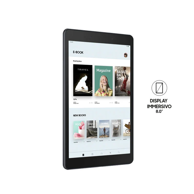 Samsung Galaxy Tab A , Black, 8", Wi-Fi/LTE, 32GB