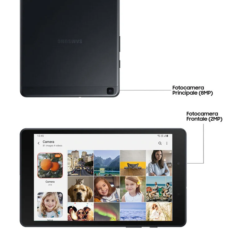 Samsung Galaxy Tab A , Black, 8", Wi-Fi/LTE, 32GB