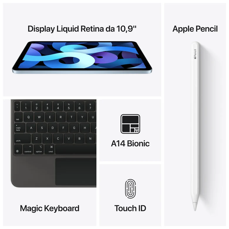 Apple iPad Air 10.9" (quarta gen.) Wi-Fi + Cellular 256GB - Celeste