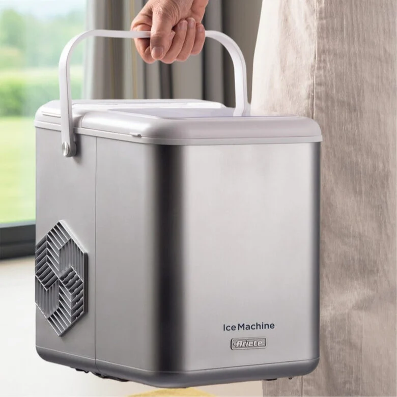Ariete 651 Ice Machine, Macchine per fare il ghiaccio, 9 cubetti di ghiaccio in 6 minuti, 1,4L, Cubetti grandi e piccoli, Funzione autopulizia
