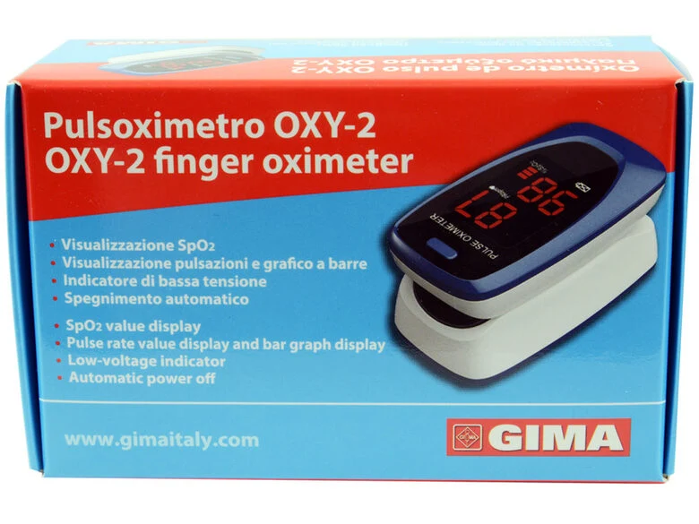GIMA OXY-2 pulsossimetro Blu, Bianco