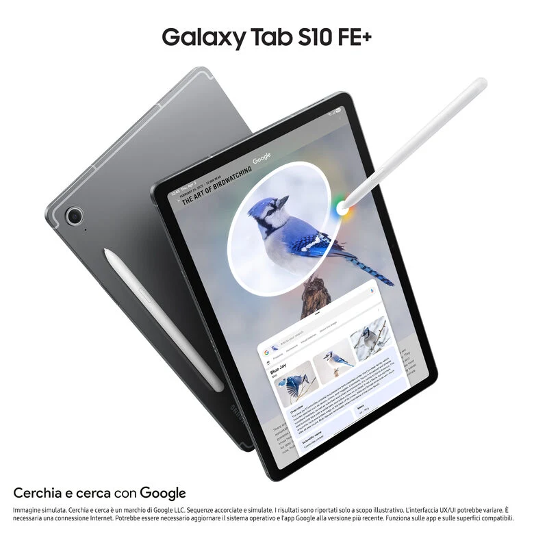 Samsung Galaxy Tab S10 FE+, Android Tablet, Display 13.1"LCD, Wifi, RAM 8GB, 128GB, 10.090 mAh, S Pen, Android 15, IP68, Gray