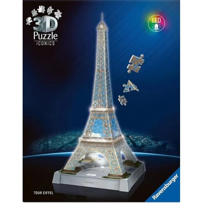 Puzzle 3D Monumenti - Tour Eiffel con Led - 243 Pezzi