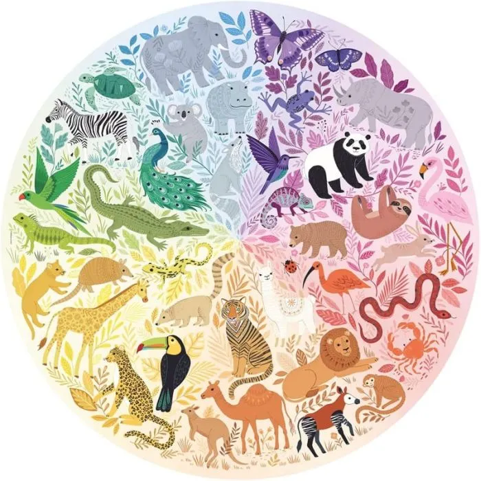 Puzzle Rotondo Circle of Colors - Animali - 500 Pezzi