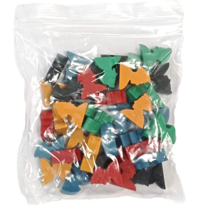 Kit Meeple in Legno Colori Assortiti